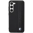 BMW BMHCS23M22RDPK S23 Plus, Leather Textured & Stripe hátlap, tok, fekete