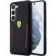 Ferrari FEHCS23MNPYK Carbon Contrast Edges Samsung Galaxy S23 Plus, hátlap, tok, fekete