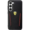 Ferrari FEHCS23MNPYK Carbon Contrast Edges Samsung Galaxy S23 Plus, hátlap, tok, fekete