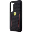 Ferrari FEHCS23MNPYK Carbon Contrast Edges Samsung Galaxy S23 Plus, hátlap, tok, fekete