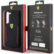 Ferrari FEHCS23MNPYK Carbon Contrast Edges Samsung Galaxy S23 Plus, hátlap, tok, fekete