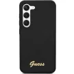 Guess GUHCS23SSLSMK Samsung Galaxy S23 hátlap, tok Silicone Vintage Gold Logo, fekete
