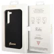 Guess GUHCS23SSLSMK Samsung Galaxy S23 hátlap, tok Silicone Vintage Gold Logo, fekete