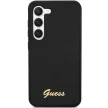 Guess GUHCS23MSLSMK Samsung Galaxy S23 Plus hátlap, tok Silicone Vintage Gold Logo, fekete