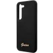 Guess GUHCS23MSLSMK Samsung Galaxy S23 Plus hátlap, tok Silicone Vintage Gold Logo, fekete