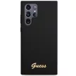 Guess GUHCS23LSLSMK Samsung Galaxy S23 Ultra hátlap, tok Silicone Vintage Gold Logo, fekete
