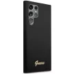 Guess GUHCS23LSLSMK Samsung Galaxy S23 Ultra hátlap, tok Silicone Vintage Gold Logo, fekete