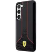 Ferrari FEHCS23MPCSK Perforated 296 P Samsung Galaxy S23 Plus, hátlap, tok, fekete