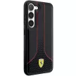 Ferrari FEHCS23MPCSK Perforated 296 P Samsung Galaxy S23 Plus, hátlap, tok, fekete