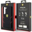 Ferrari FEHCS23SPBAK Hot Stamp Lines Samsung Galaxy S23, hátlap, tok, fekete