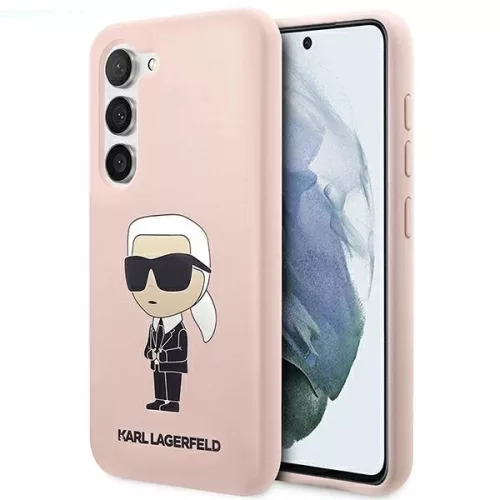 Karl Lagerfeld Silicone Ikonik Samsung Galaxy S23 Plus KLHCS23MSNIKBCP, hátlap, tok, rózsaszín