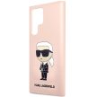Karl Lagerfeld Silicone Ikonik Samsung Galaxy S23 Ultra KLHCS23LSNIKBCP, hátlap, tok, rózsaszín