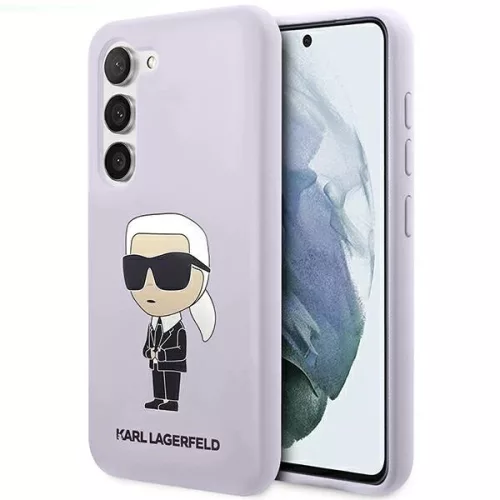 Karl Lagerfeld Silicone Ikonik Samsung Galaxy S23 Plus KLHCS23MSNIKBCU, hátlap, tok, lila