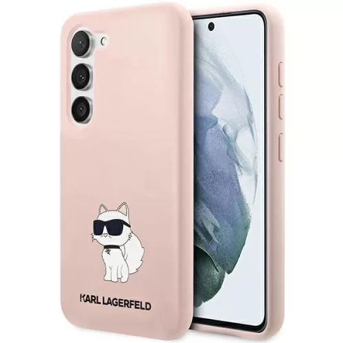 Karl Lagerfeld Silicone Choupette Samsung Galaxy S23 Plus KLHCS23MSNCHBCP, hátlap, tok, rózsaszín