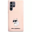 Karl Lagerfeld Silicone Choupette Samsung Galaxy S23 Ultra KLHCS23LSNCHBCP, hátlap, tok, rózsaszín
