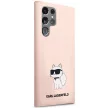 Karl Lagerfeld Silicone Choupette Samsung Galaxy S23 Ultra KLHCS23LSNCHBCP, hátlap, tok, rózsaszín