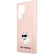 Karl Lagerfeld Silicone Choupette Samsung Galaxy S23 Ultra KLHCS23LSNCHBCP, hátlap, tok, rózsaszín