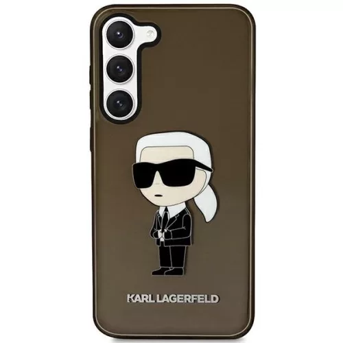 Karl Lagerfeld KLHCS23SHNIKTCK Samsung Galaxy S23 hátlap, tok, fekete Ikonik Karl Lagerfeld Karl Lagerfeld