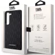 Karl Lagerfeld KLHCS23SSAKLHPK Saffiano Mono Metal Logo Samsung Galaxy S23 hátlap, tok, fekete