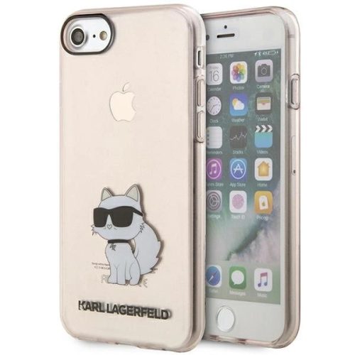 Karl Lagerfeld KLHCI8HNCHTCP iPhone 7/8/ SE 2020 / SE 2022 Ikonik Choupette tok, rózsaszín