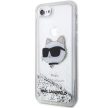 Karl Lagerfeld KLHCI8LNCHCS iPhone 7/8/ SE 2020 / SE 2022 Glitter Choupette Head tok, ezüst