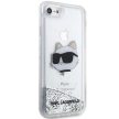 Karl Lagerfeld KLHCI8LNCHCS iPhone 7/8/ SE 2020 / SE 2022 Glitter Choupette Head tok, ezüst