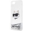 Karl Lagerfeld KLHCI8LNCHCS iPhone 7/8/ SE 2020 / SE 2022 Glitter Choupette Head tok, ezüst