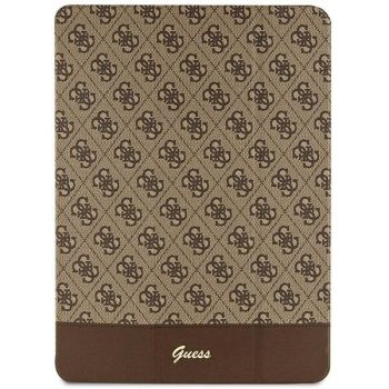   Guess 4G Stripe Allover oldalra nyíló tok, iPad Pro 12.9", barna