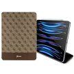 Guess 4G Stripe Allover oldalra nyíló tok, iPad Pro 12.9", barna