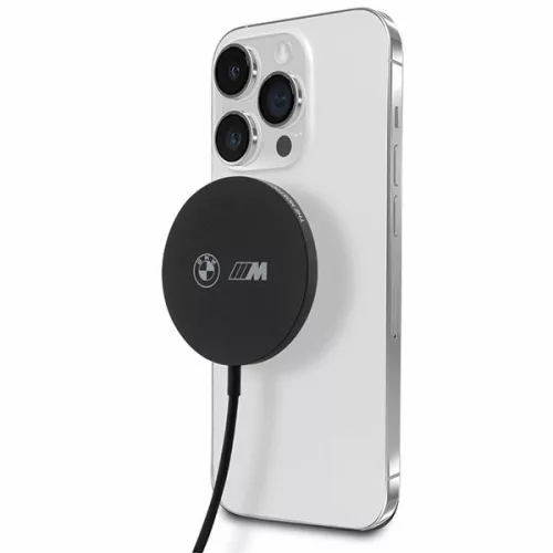 BMW vezeték nélküli töltő BMCBMSPLK, fekete Magsafe Charger Printed Logo