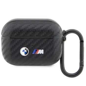   BMW BMAPWMPUCA2 AirPods Pro cover Carbon Double Metal Logo tok, fekete