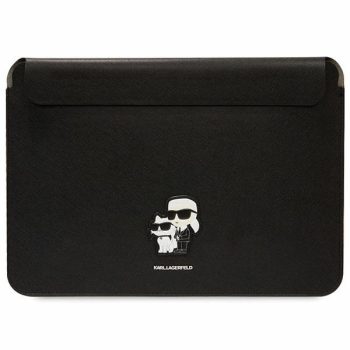   Karl Lagerfeld bag laptop 14" KLCS14SAKCPMK Saffiano Karl&Choupette laptop táska, fekete
