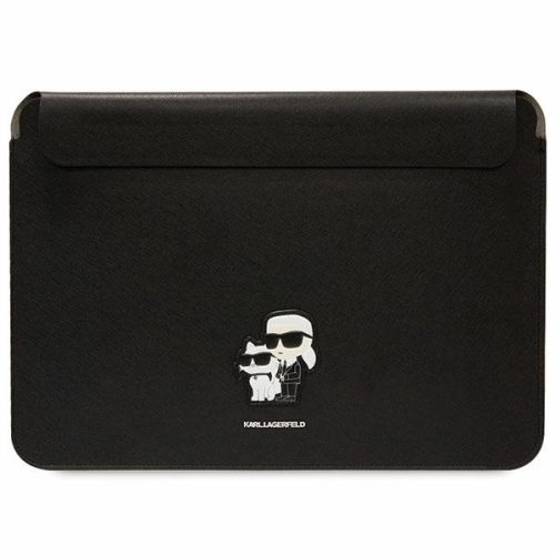 Karl Lagerfeld bag laptop 14" KLCS14SAKCPMK Saffiano Karl&Choupette laptop táska, fekete