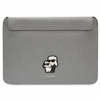   Karl Lagerfeld bag laptop 16" KLCS16SAKCPMG Saffiano Karl&Choupette laptop táska, ezüst
