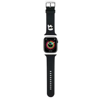   Karl Lagerfeld 3D Rubber Karl Head óraszíj Apple Watch 38/40/41mm tok, fekete