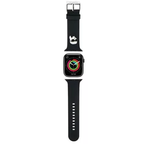 Karl Lagerfeld 3D Rubber Karl Head óraszíj Apple Watch 38/40/41mm tok, fekete