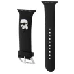 Karl Lagerfeld 3D Rubber Karl Head óraszíj Apple Watch 42/44/45/49mm tok, fekete