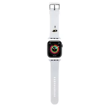   Karl Lagerfeld 3D Rubber Karl Head óraszíj Apple Watch 38/40/41mm tok, fehér