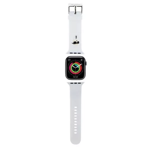 Karl Lagerfeld 3D Rubber Karl Head óraszíj Apple Watch 38/40/41mm tok, fehér