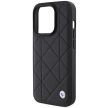 BMW BMHCP15X22RQDK iPhone 15 Pro Max 6.7" Leather Quilted tok, fekete