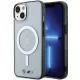 BMW BMHMP15SHCRS iPhone 15 6.1" hardcase tok, ezüst Ring MagSafe tok, átlátszó