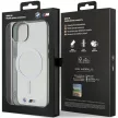BMW BMHMP15SHCRS iPhone 15 6.1" hardcase tok, ezüst Ring MagSafe tok, átlátszó