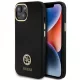 Guess GUHCP15SM4DGPK iPhone 15 6.1" Silicone Logo Strass 4G tok, fekete