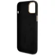 Guess GUHCP15SM4DGPK iPhone 15 6.1" Silicone Logo Strass 4G tok, fekete