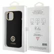 Guess GUHCP15SM4DGPK iPhone 15 6.1" Silicone Logo Strass 4G tok, fekete