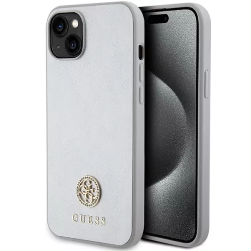 Guess GUHCP15MPS4DGPS iPhone 15 Plus / 14 Plus 6.7" Strass Metal Logo tok, ezüst