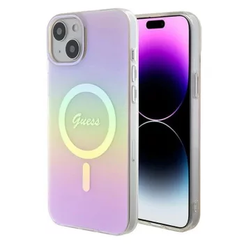   Guess GUHMP15MHITSP iPhone 15 Plus / 14 Plus 6.7" IML Iridescent MagSafe tok, rózsaszín