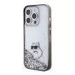 Karl Lagerfeld iPhone 15 Pro 6,1" KLHCP15LLKCNSK Liquid Glitter Choupette tok, átlátszó