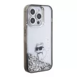 Karl Lagerfeld iPhone 15 Pro 6,1" KLHCP15LLKCNSK Liquid Glitter Choupette tok, átlátszó