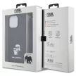Karl Lagerfeld KLHCP14XSAKCPSK iPhone 14 Pro Max 6.7" Crossbody Saffiano Metal Pin Karl&Choupette tok, fekete